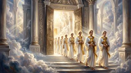 The Heavenly Temple Opens and the Angels Emerge