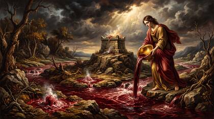 The Third Bowl, Rivers and Springs Turned to Blood