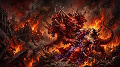The Beast and the Horns Destroy the Woman