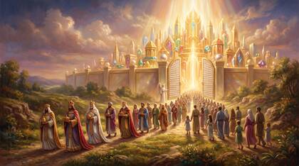 The Nations Walk in the City's Light
